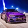 Purple Nissan GTR Diamond Painting
