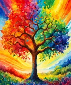 Rainbow Tree Art Diamond Painting