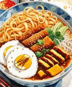 Ramen Bowl Art Diamond Painting
