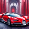 Red Bugatti Car Diamond Painting