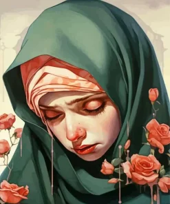 Sad Girl Hijab Diamond Painting