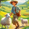 Shepherd Boy Diamond Painting