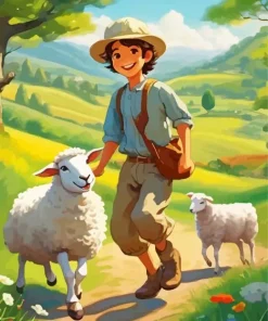 Shepherd Boy Diamond Painting