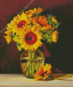 Sunflowers In A Vase Diamond Painting