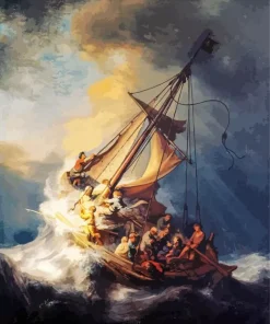 The Storm On The Sea Of Galilee By Rembrandt Diamond Painting