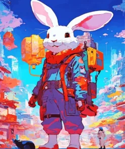 Travel With Rabbit Diamond Painting