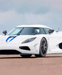 White Koenigsegg Agera Diamond Painting