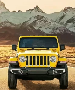 Yellow Jeep Wrangler Diamond Painting