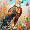 Butterflies And Eagle Art Diamond Painting