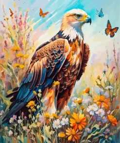 Butterflies And Eagle Art Diamond Painting