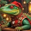 Christmas Caiman Diamond Painting