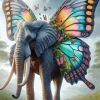 Fantasy Butterfly Elephant Diamond Painting