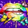 Rainbow Lips Butterfly Diamond Painting