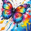 Splatter Colorful Butterfly Diamond Painting