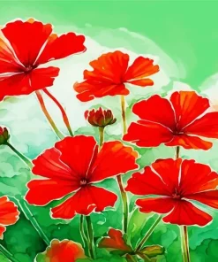 Aesthetic Geranium Art Diamond Painting