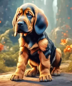 Bloodhound Puppy Art Diamond Painting