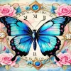 Butterfly Clock Diamond Painting