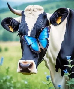 Butterfly Cow Diamond Painting