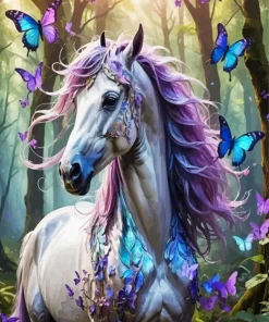 Butterfly Horse Diamond Painting