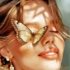 Butterfly On Cheek Diamond Painting