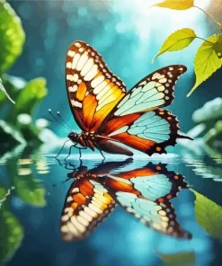 Butterfly Reflection Diamond Painting