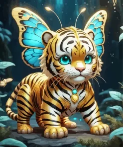 Butterfly Tiger Diamond Painting