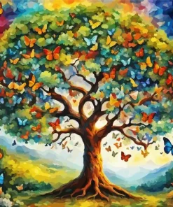 Butterfly Tree Diamond Painting
