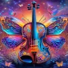 Butterfly Violin Diamond Painting