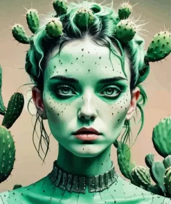Cactus Girl Diamond Painting