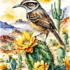 Cactus Wren Art Diamond Painting