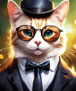 Classy Gentleman Cat Diamond Painting