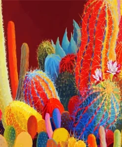 Colorful Cactus Diamond Painting