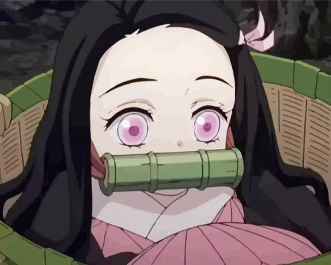 cute nezuko Diamond With Numbers Cute Nezuko Diamond Painting