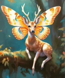 Fantasy Butterfly Deer Diamond Painting
