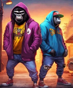 Gangsta Monkeys Art Diamond Painting
