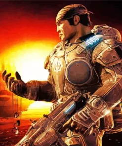 Gears Of War Marcus Diamond Painting