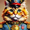 General Cat Art Diamond Painting