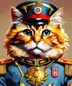 General Cat Art Diamond Painting
