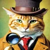 Gentleman Cat Art Diamond Painting