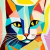 Geometric Cat Art Diamond Painting