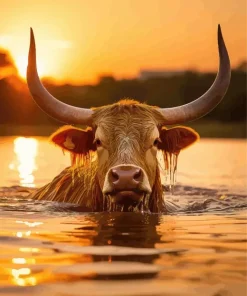 Longhorn Buffalo Diamond Painting