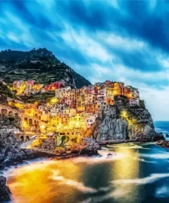 Manarola By Night Diamond Painting