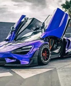 Purple McLaren Car Diamond Painting