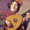 Vintage Lute Player Diamond Painting