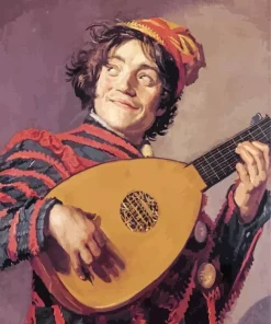 Vintage Lute Player Diamond Painting